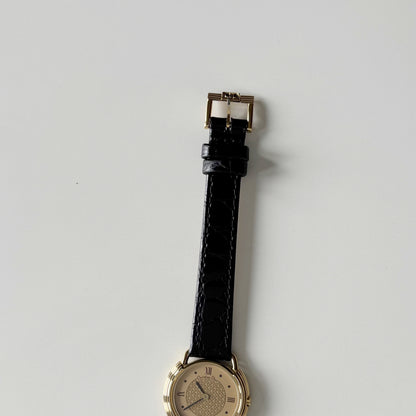 Dior 1990s Round Dial CD Logo Gold Plated Watch