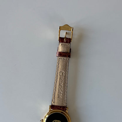 Gucci 1990s Date Round Dial Gold-Plated Watch
