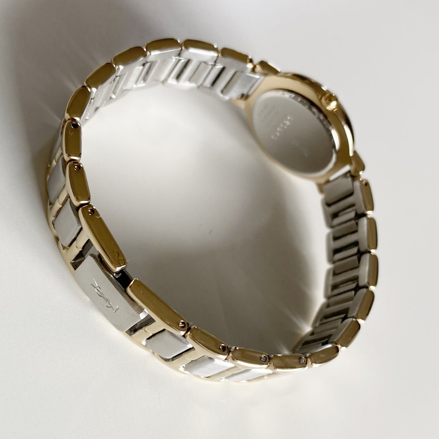 Yves Saint Laurent 1990s Round Dial Two Tone Watch