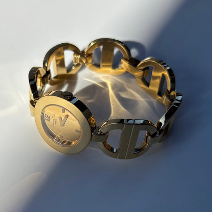 Dior Early 2000s Malice Mirror Dial Gold Plated Watch