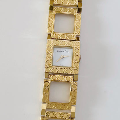 Dior Early 2000s La Parisienne Gold Plated Interchangeable Watch