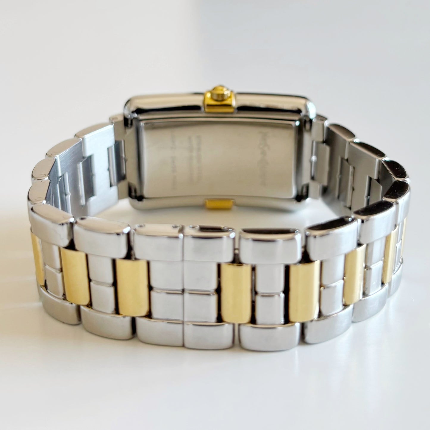 Yves Saint Laurent 1990s Two Tone Tank Watch (Large)
