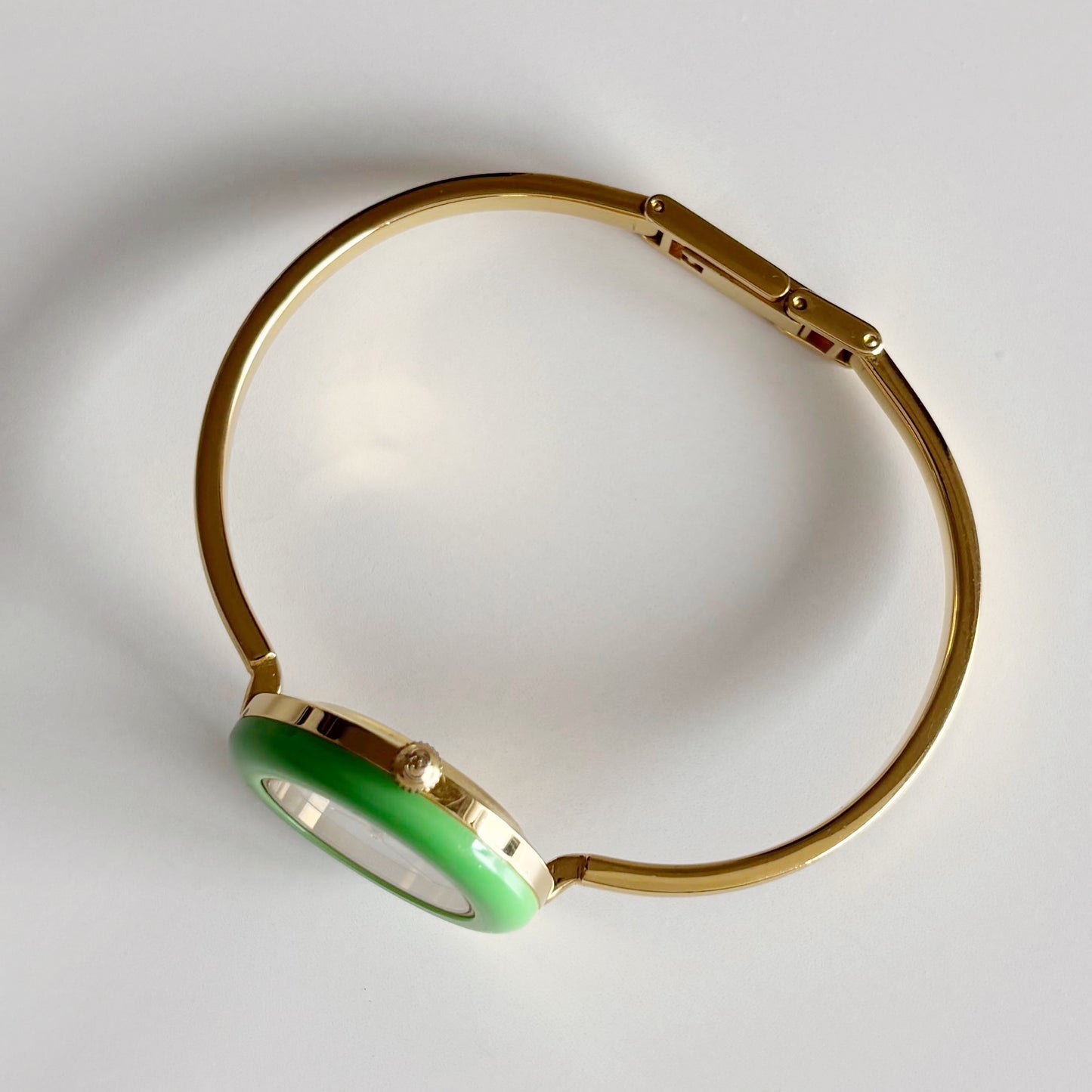 Gucci 1990s Interchangeable Bezel Gold Plated Watch with 12 bezels, case