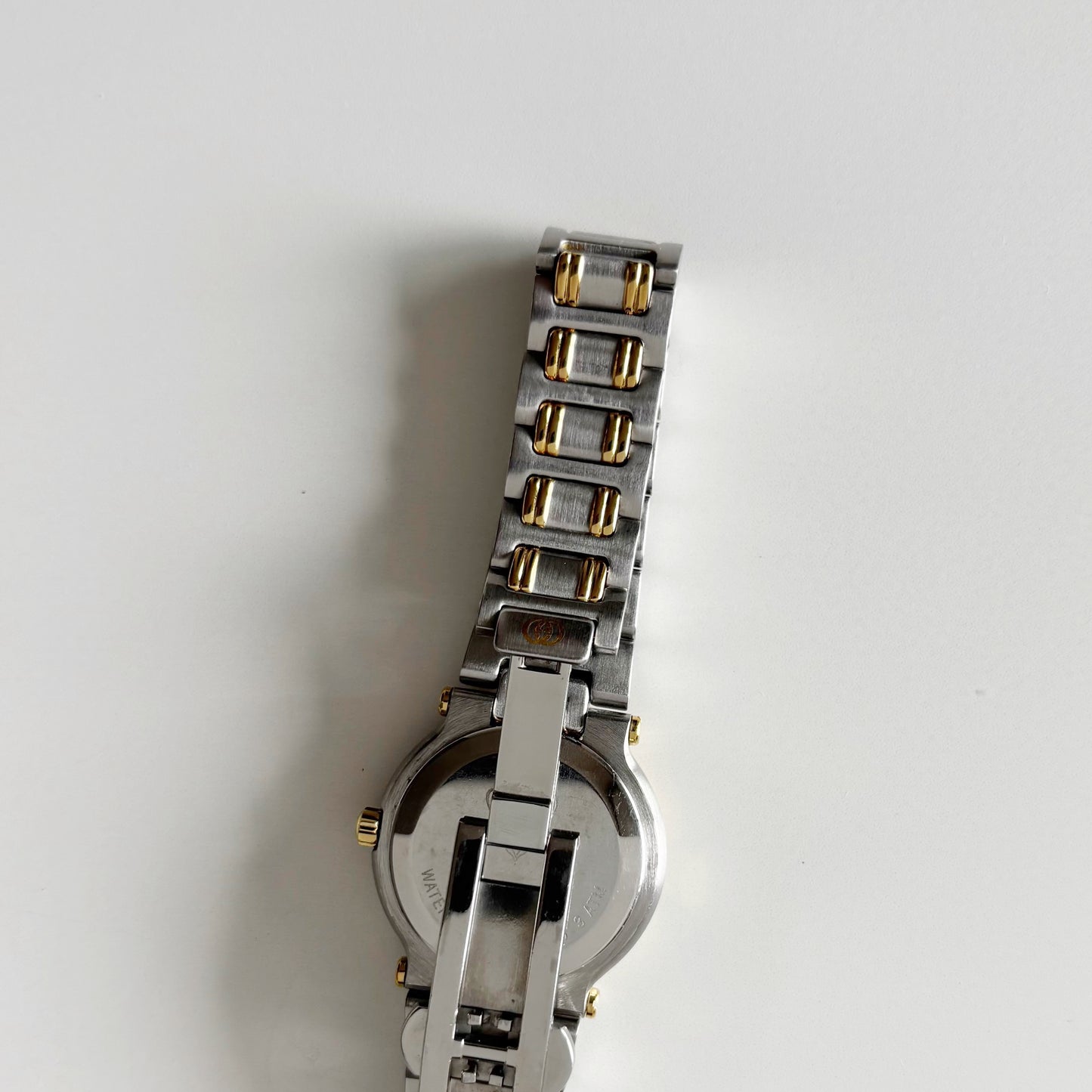 Gucci 1990s Black Dial Date Two Tone Watch