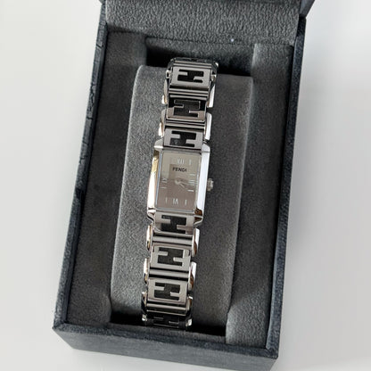 Fendi 1990s Tank Stainless Steel Watch
