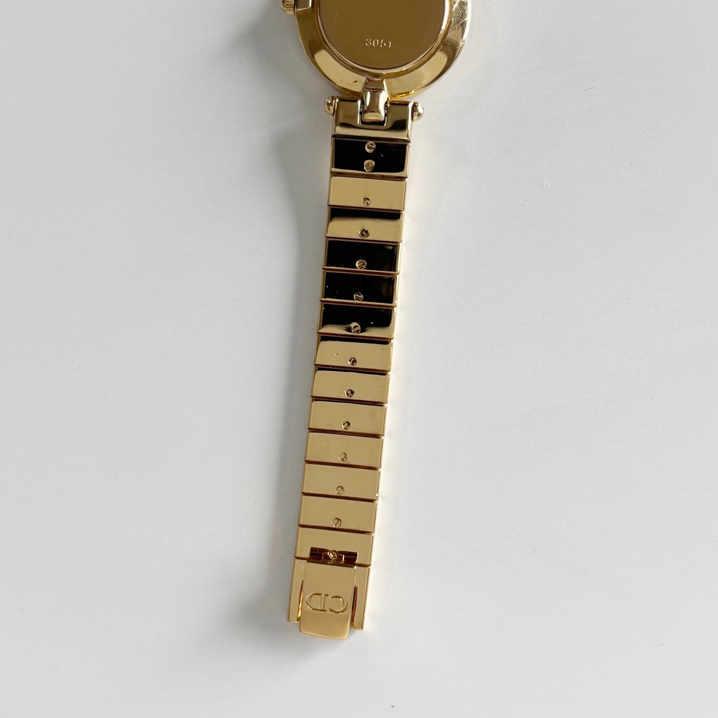 Dior 1990s Round Dial Gold Plated Watch