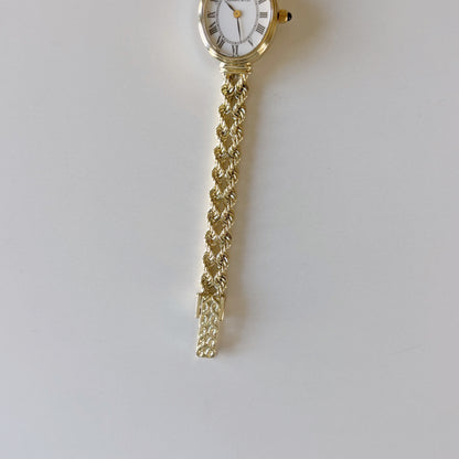 Tiffany 1990s 14K Oval Dial Cocktail Watch