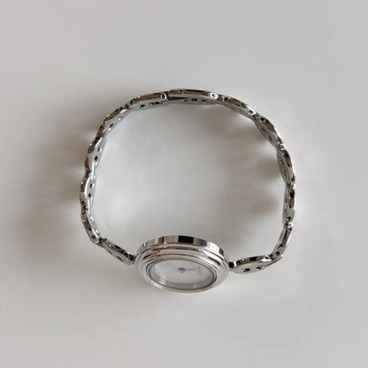 Gucci 1990s Interchangeable Bezel Stainless steel Chain Watch with 6 bezels, case (165mm)