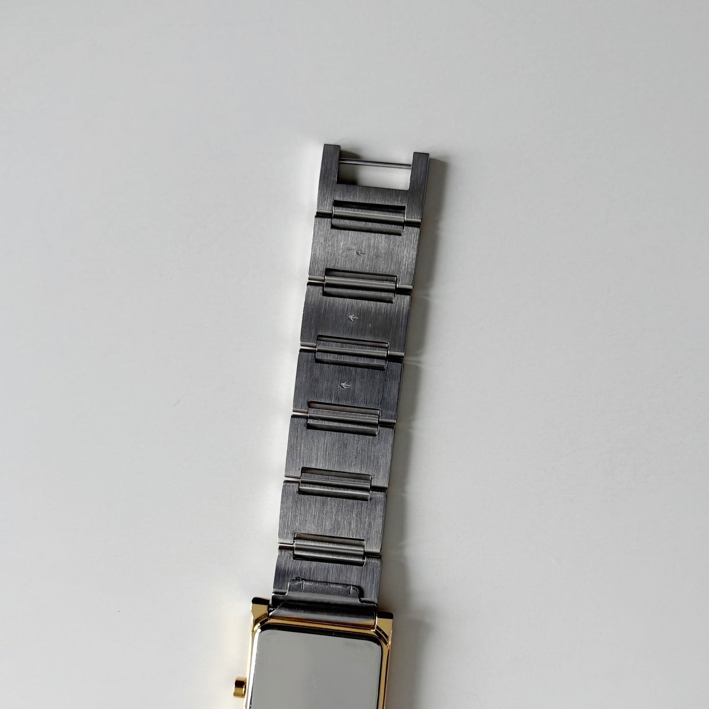 Yves Saint Laurent 1990s Square Dial Gold Plated Two Tone Watch