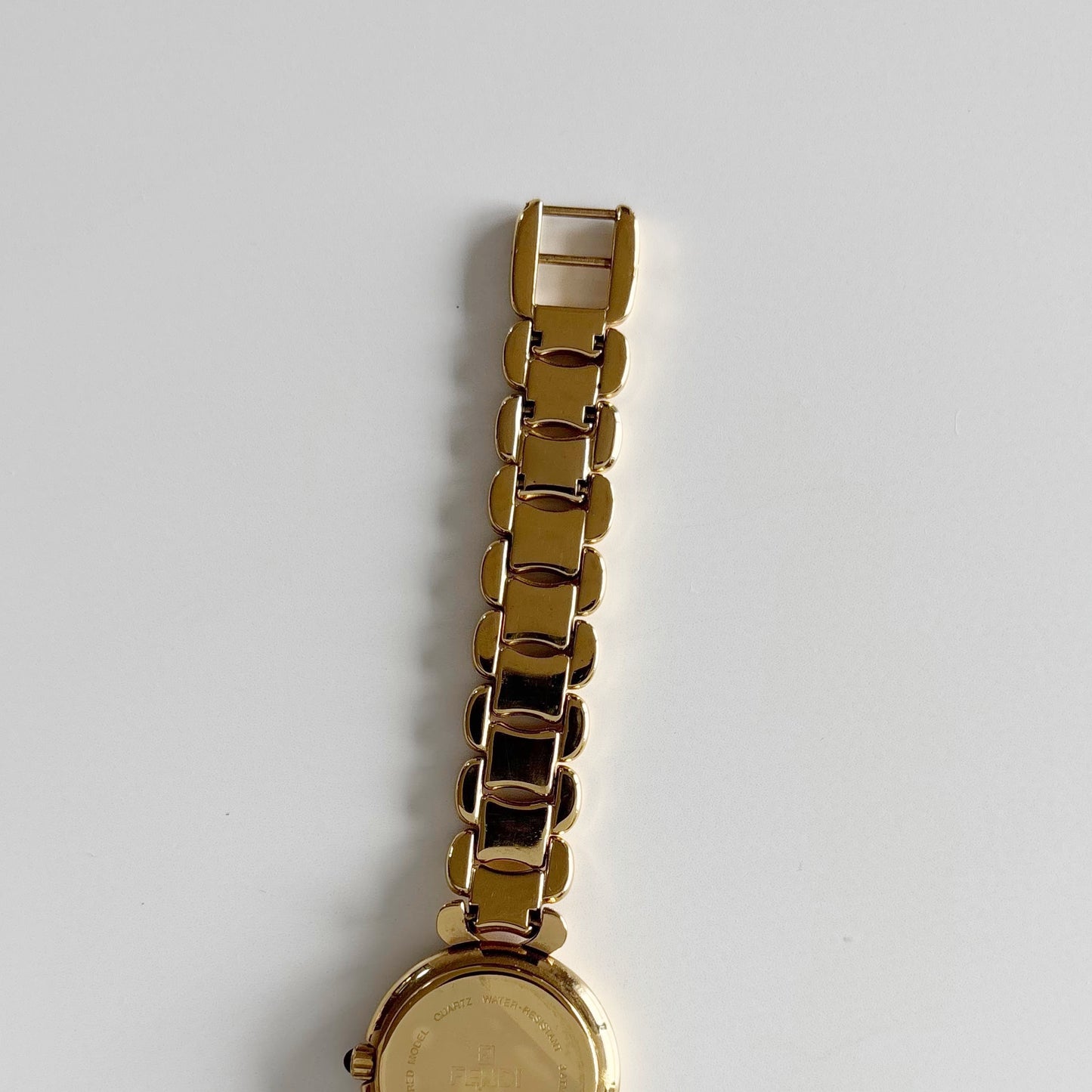 Fendi 1990s Seashell Dial Gold Plated Watch