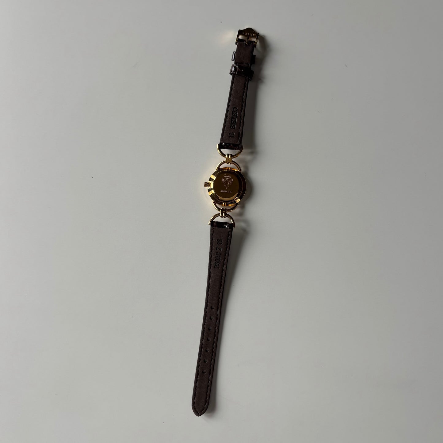 Gucci 1990s Cream Dial Horsebit Gold Plated Watch