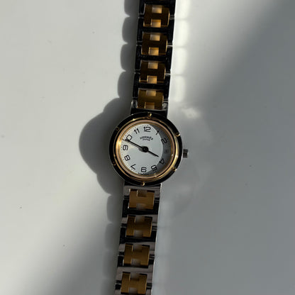 Hermes 1990s Clipper Two Tone Watch