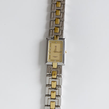 Givenchy 1990s Tank Two Tone Watch