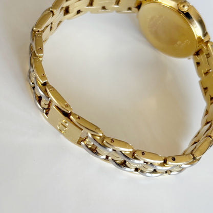Dior 1990s Round Dial Two Tone Watch