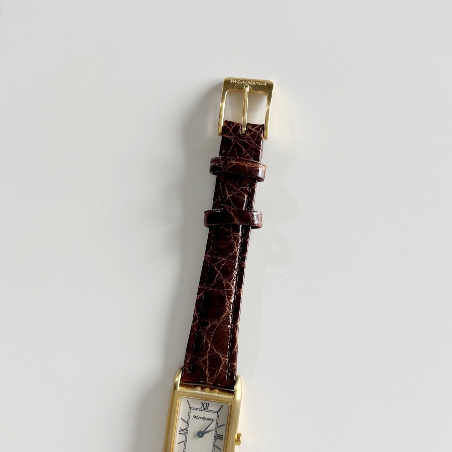 Yves Saint Laurent 1990s Tank Gold Plated Watch