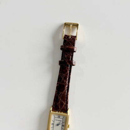 Yves Saint Laurent 1990s Tank Gold Plated Watch