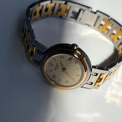 Hermes 1990s Windsor Two Tone Watch