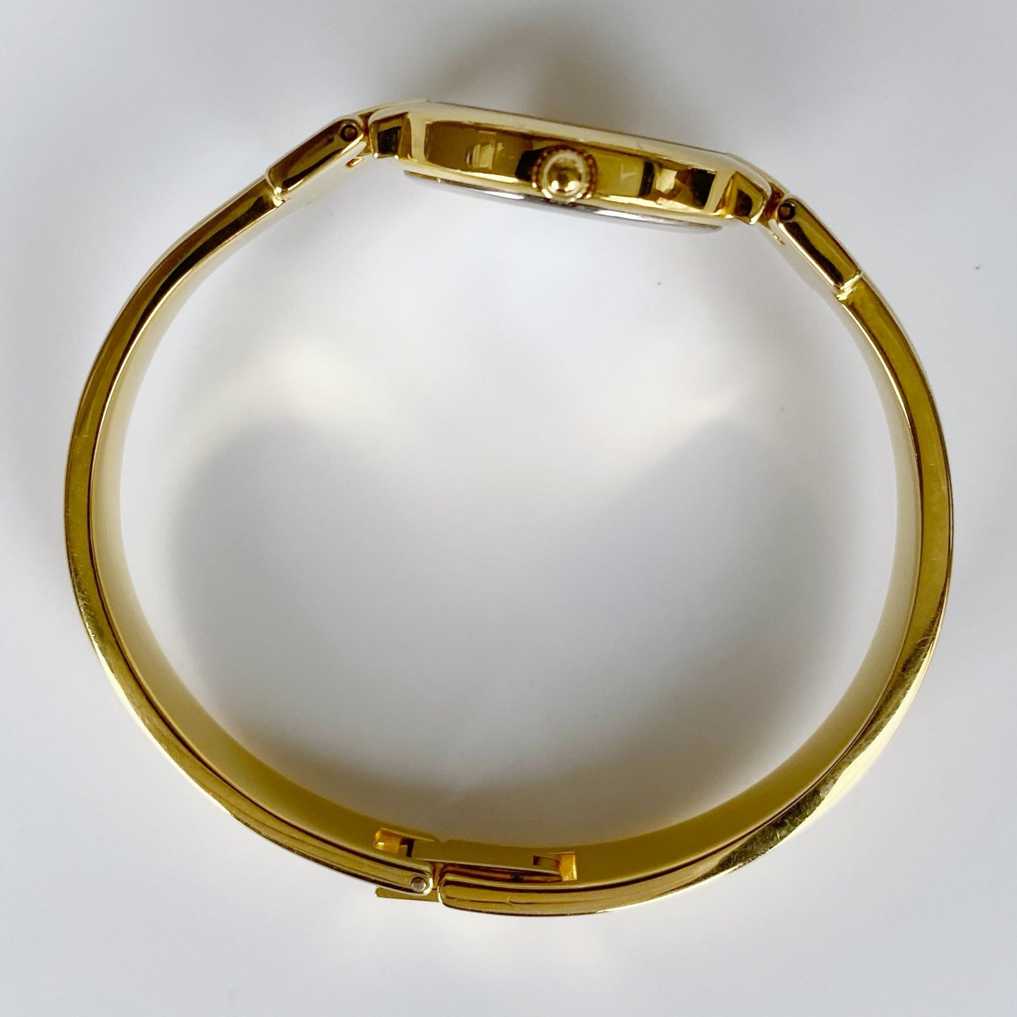 Givenchy 1990s Gold Plated Round Bangle Watch