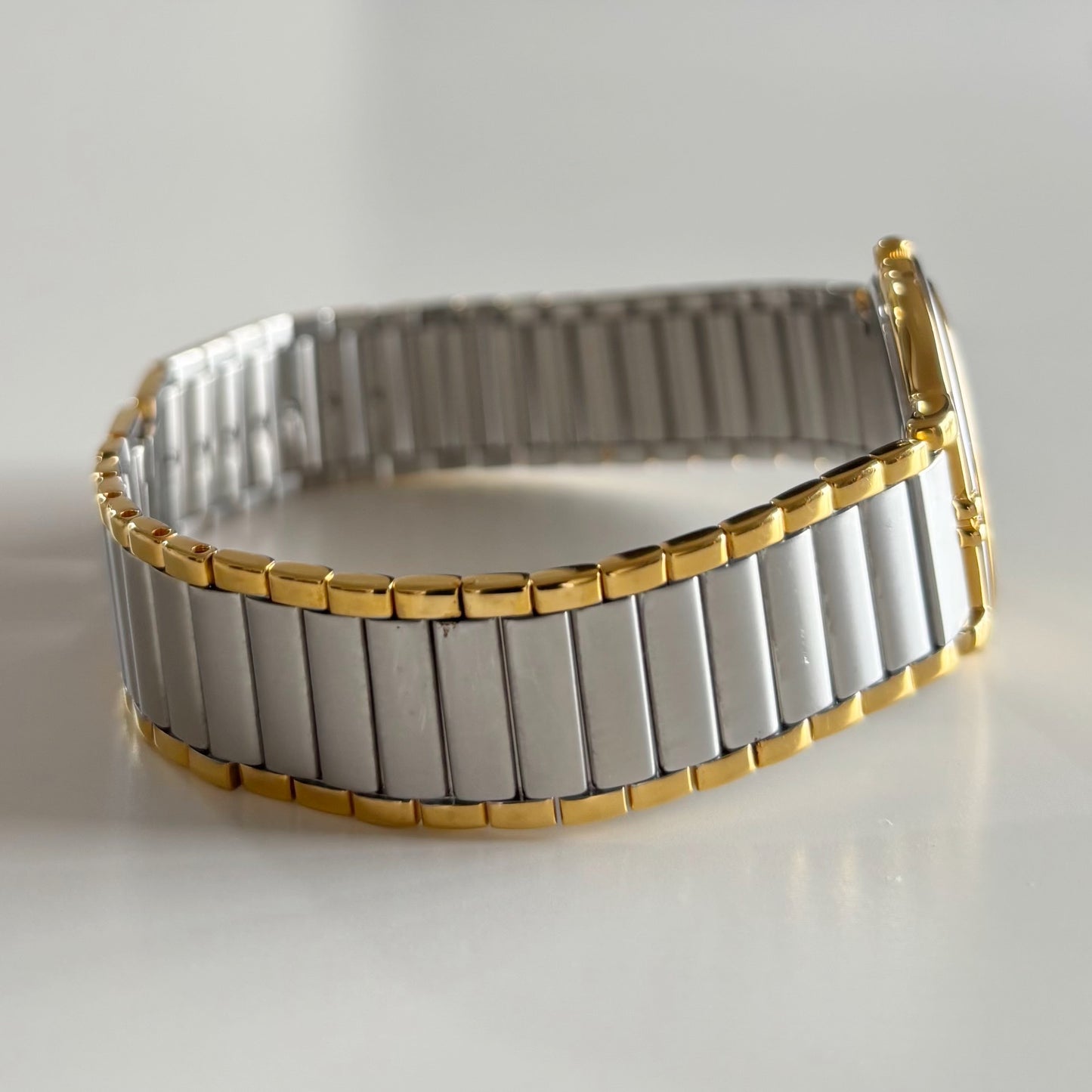 Yves Saint Laurent 1990s Round Dial Two Tone Watch (Large)