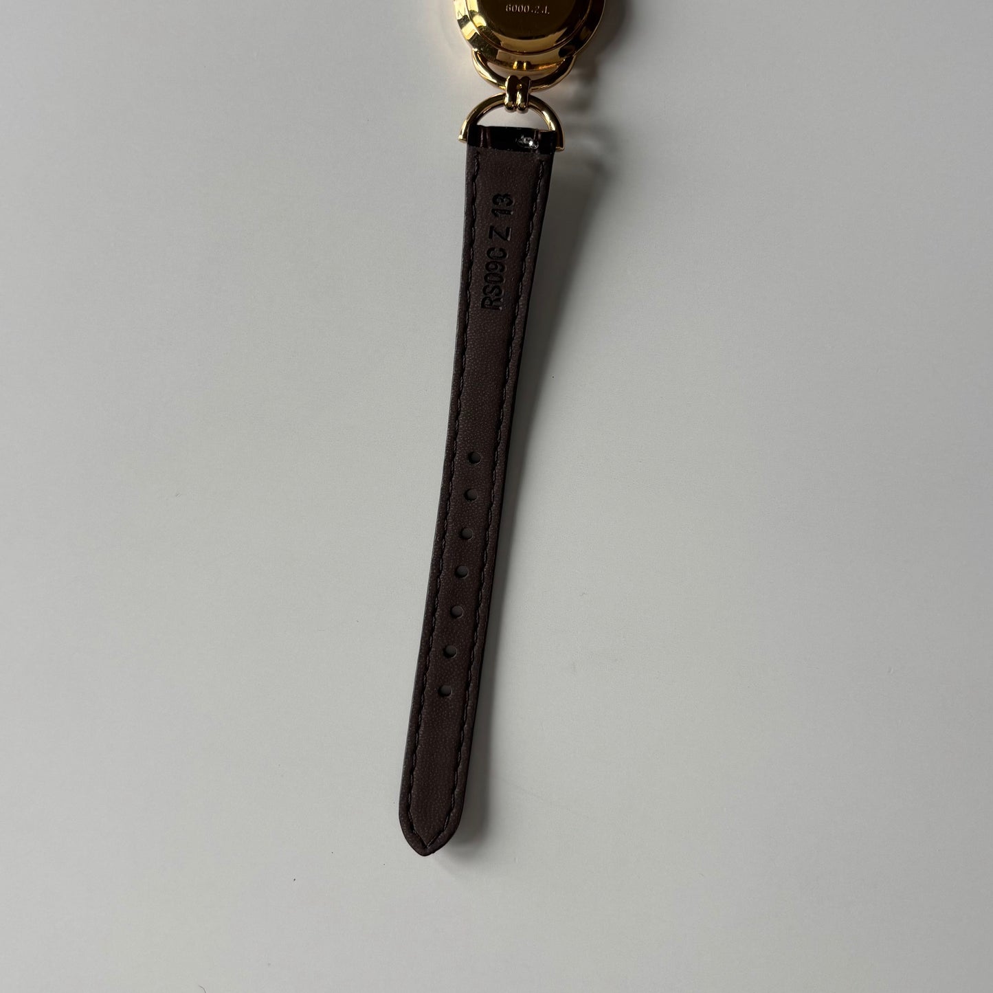 Gucci 1990s Cream Dial Horsebit Gold Plated Watch