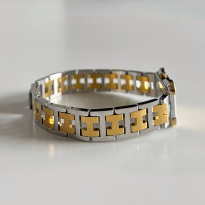 Hermes 1990s Croisier Two Tone Watch