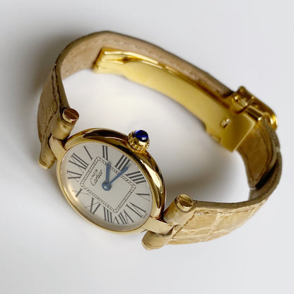 Cartier 1990s Vendome Opaline Watch SM