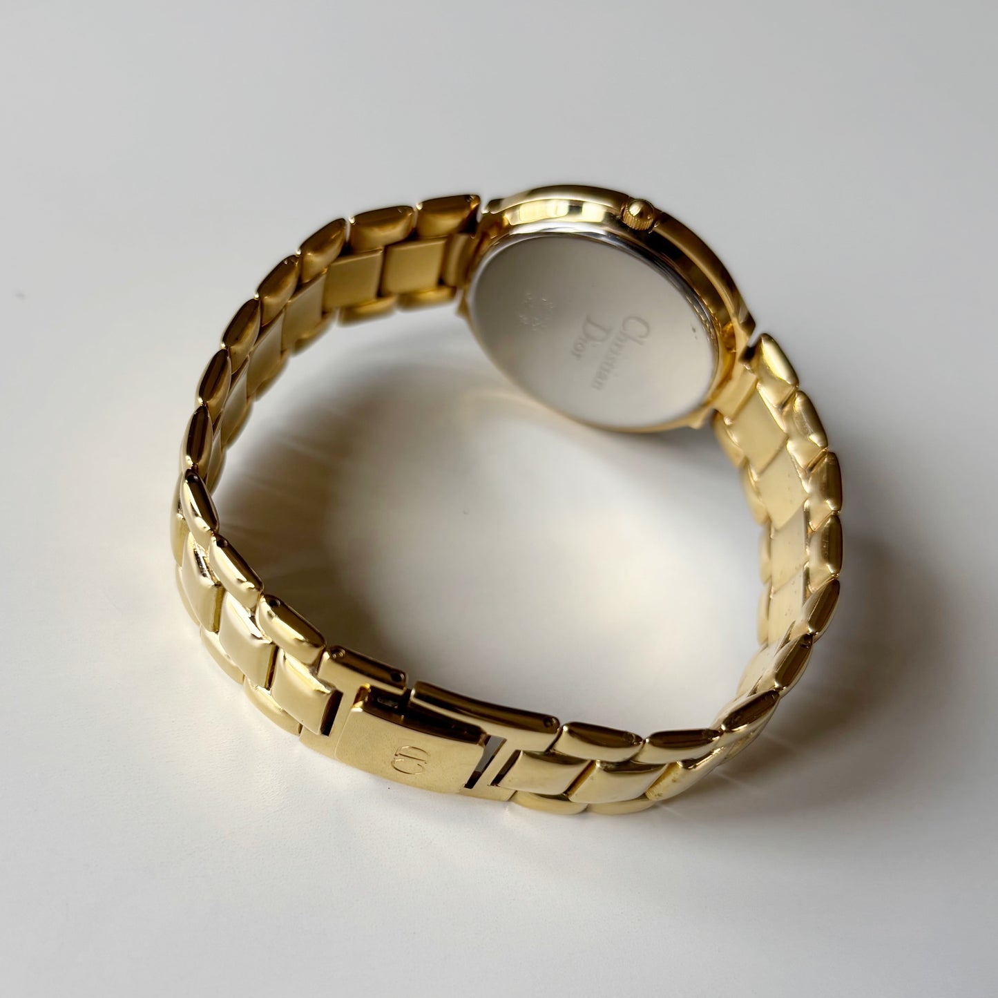 Dior 1990s Date Round Dial Gold Plated Watch (Large)