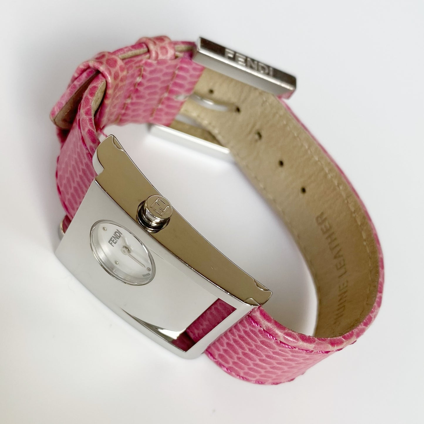 Fendi 1990s Interchangeable Belt Seashell Dial Watch