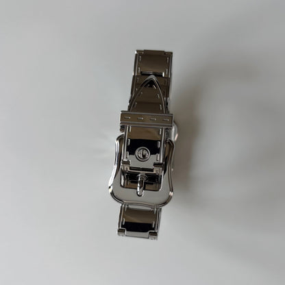 Fendi 1990s Seashell Dial Stainless steel Silver Buckle Watch