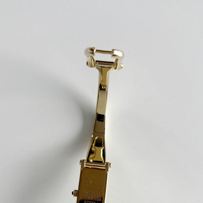 Gucci 1990s  Gold Dial Gold Plated Bangle Watch