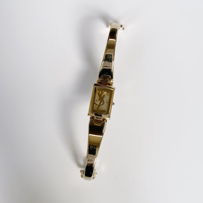 Yves Saint Laurent 1990s Gold Plated Bangle Watch