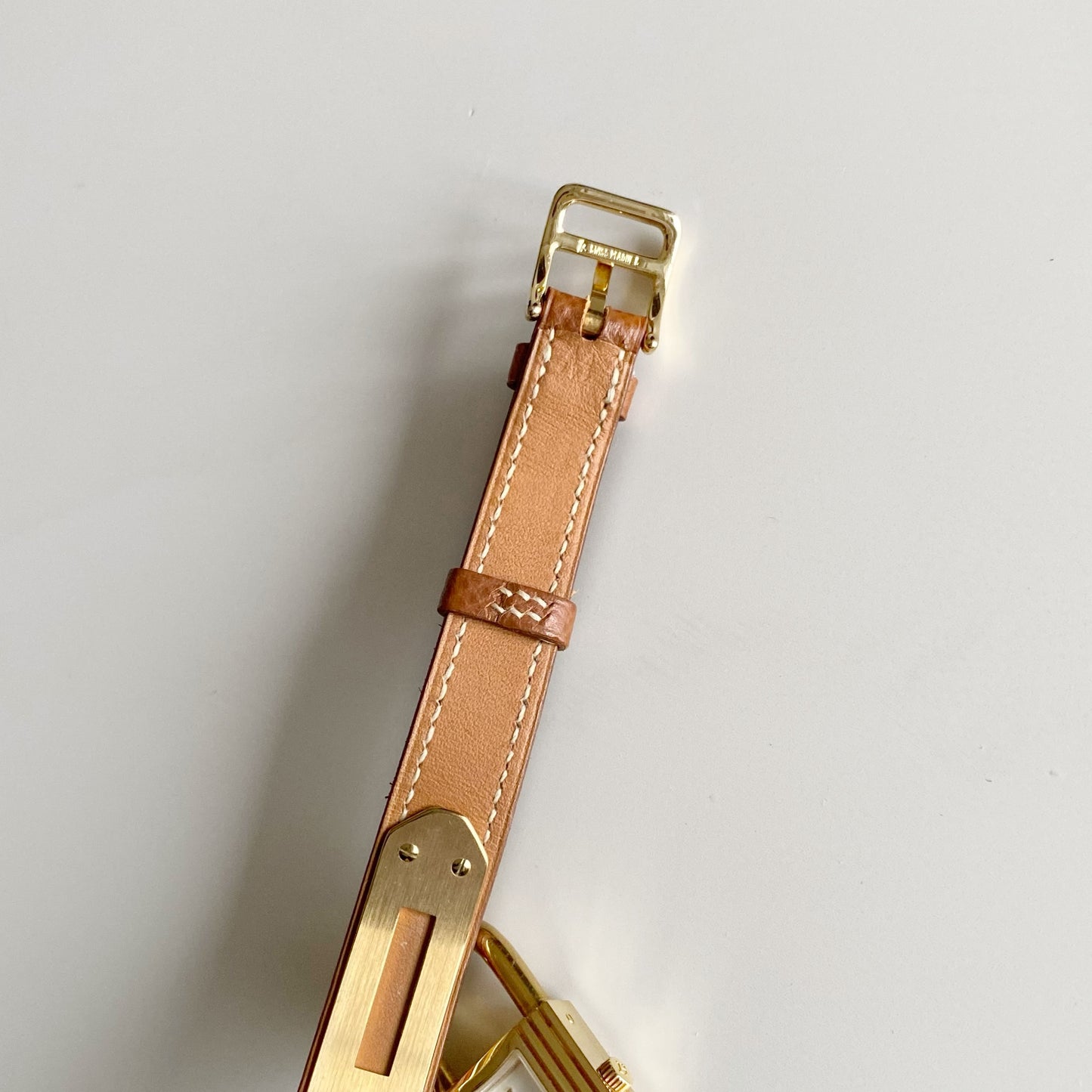 Hermes 1990s Kelly Gold Plated Watch