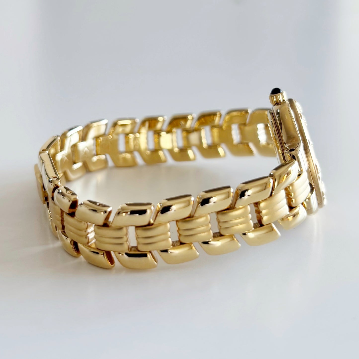 Fendi 1990s Round Dial Date Gold Plated Watch