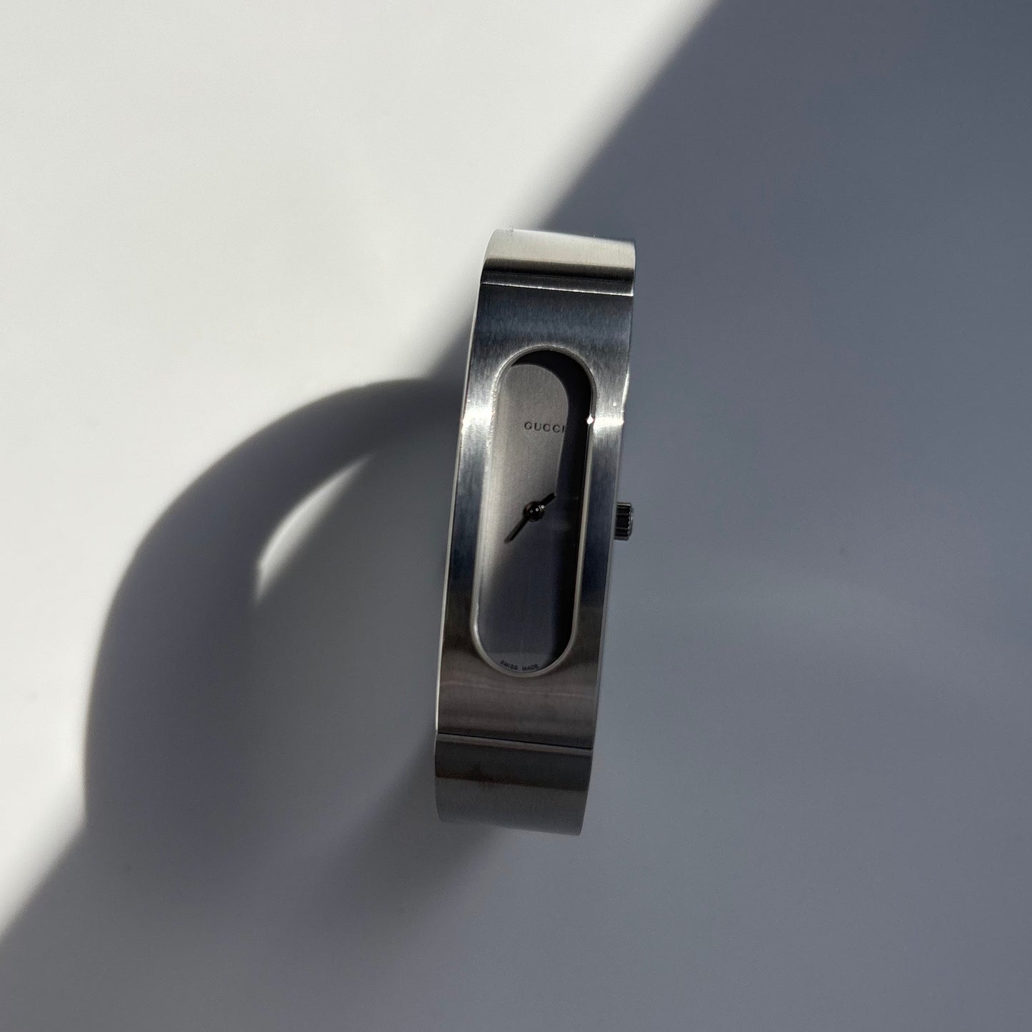Gucci 1990s Silver Stainless steel Bangle Watch