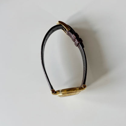 Gucci 1990s Gold Round Dial Watch