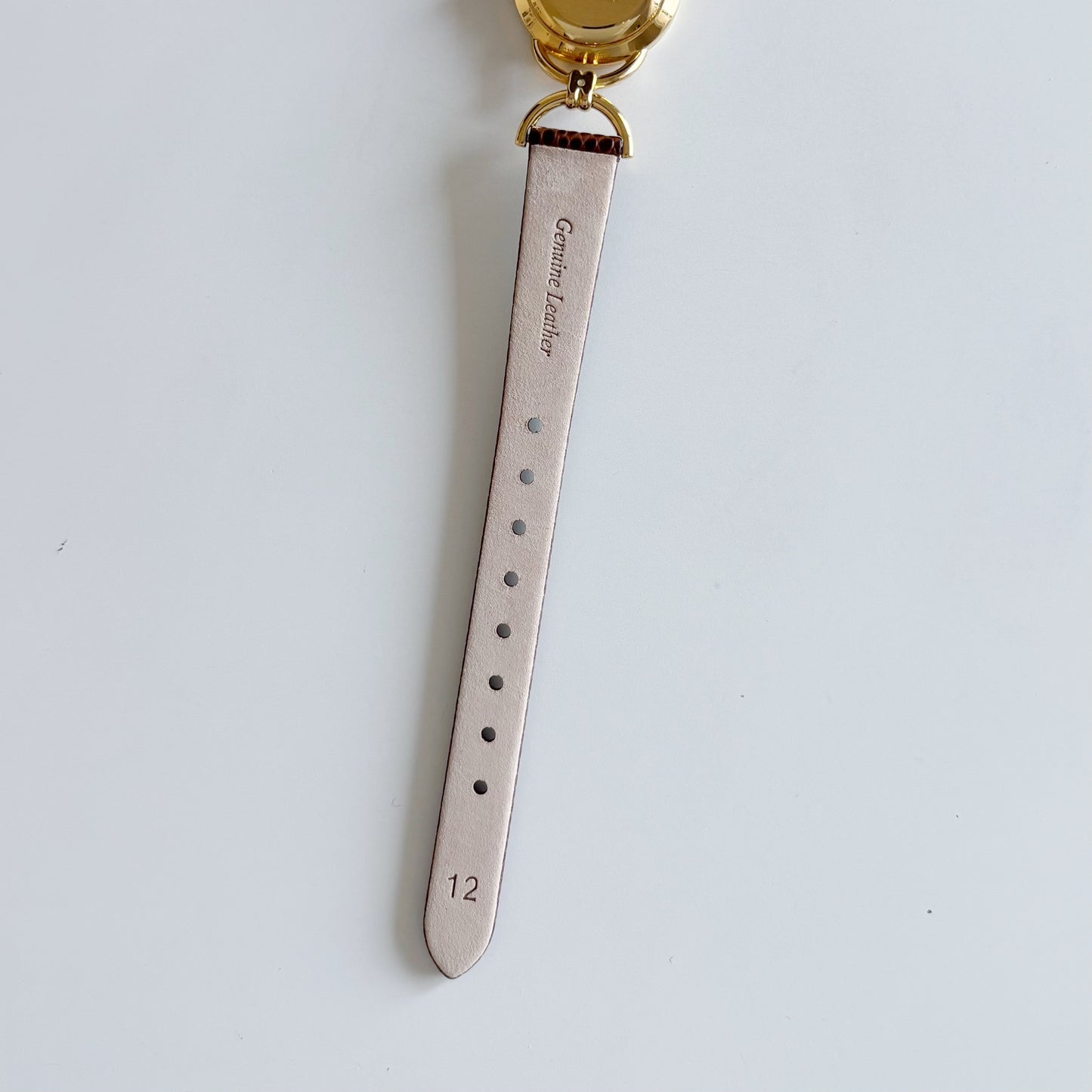 Gucci 1990s Seashell Dial Gold Plated Horsebit Watch