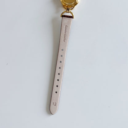 Gucci 1990s Seashell Dial Gold Plated Horsebit Watch