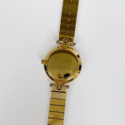 Dior 1990 Black Dial Gold Plated Watch (Women's)