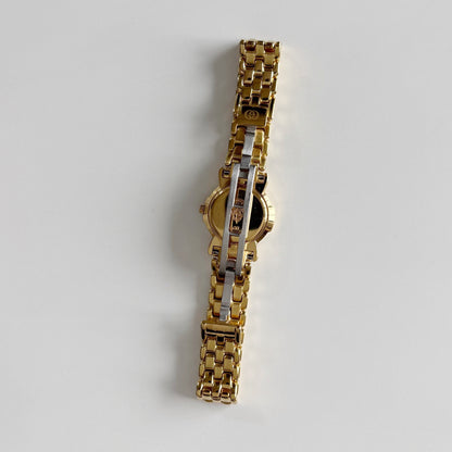 Gucci 1990s Round Dial Gold Plated Watch