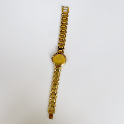 Fendi 1990s Seashell Dial Gold Plated Watch