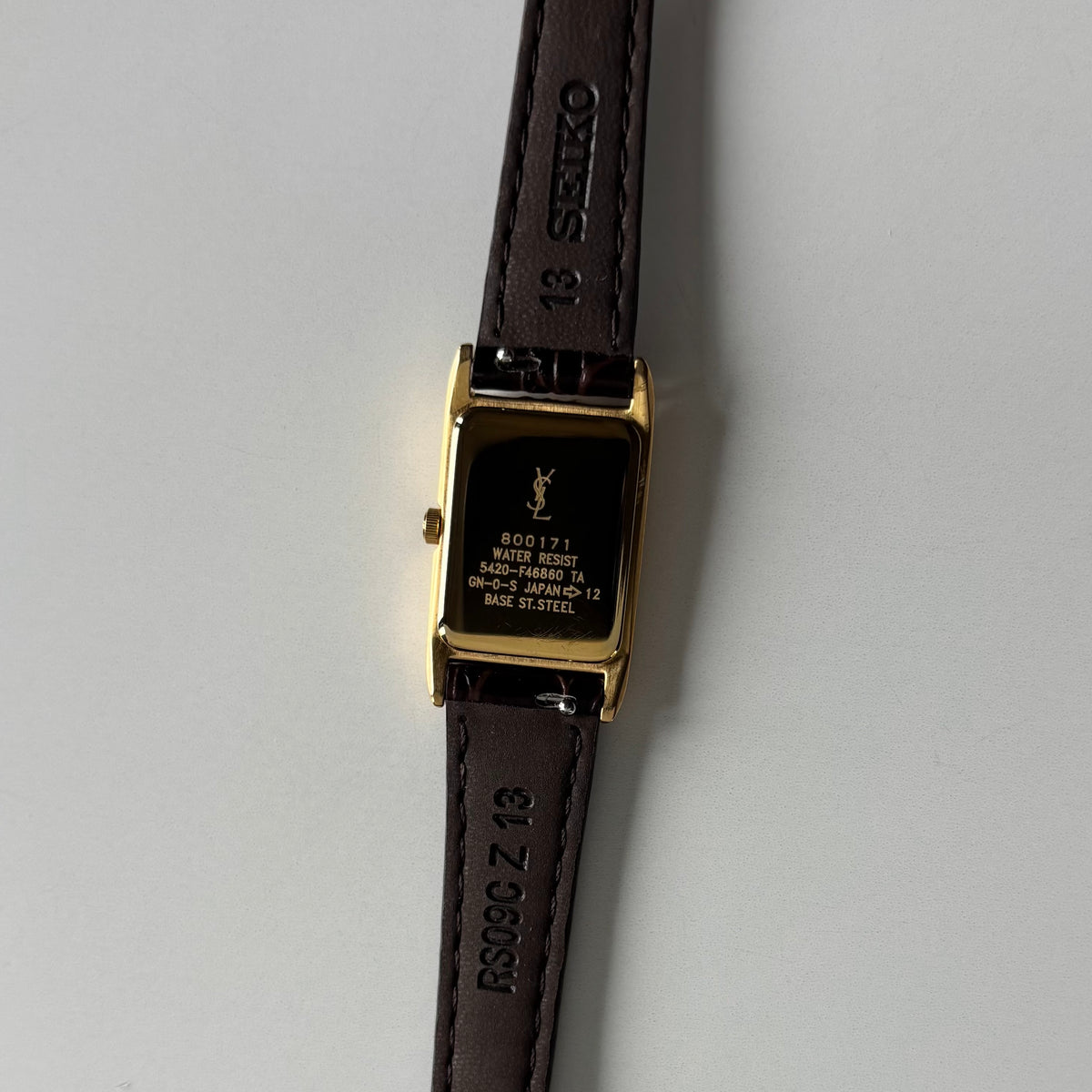Yves Saint Laurent 1990s Tank Gold Plated Watch
