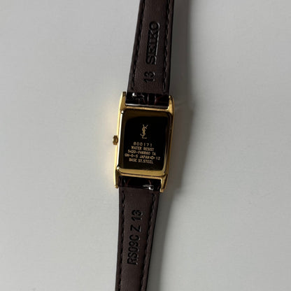 Yves Saint Laurent 1990s Tank Gold Plated Watch