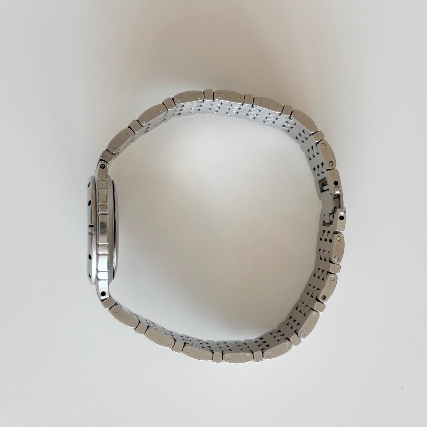 Dior 1990s Date Round Dial Silver Watch