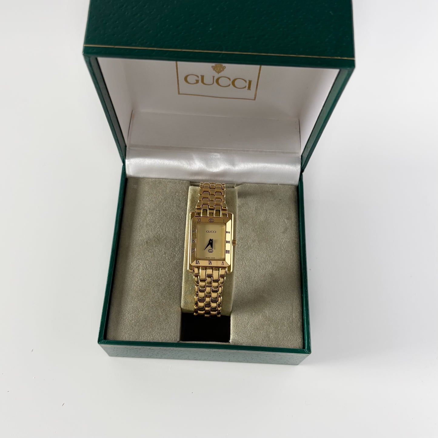 Gucci 1990s Tank Gold Plated Watch