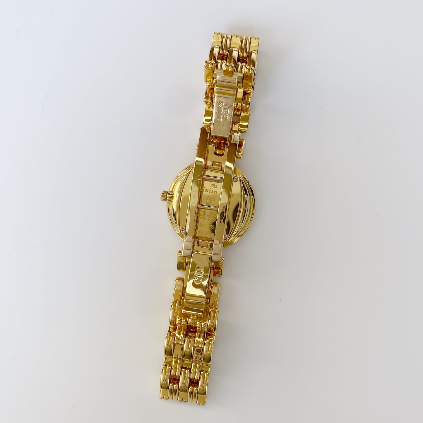 Dior 1990s Bagheera Gold Plated Round Watch