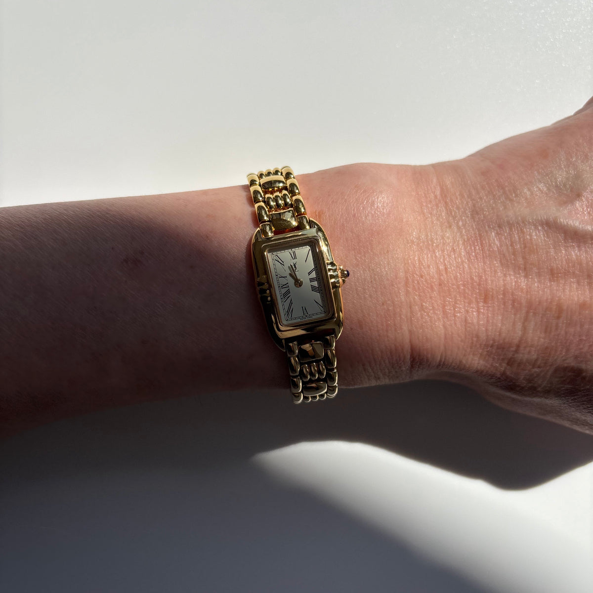 Yves Saint Laurent 1990s Tank Gold-Plated Watch