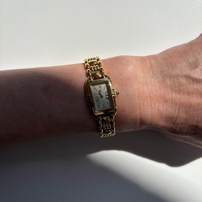 Yves Saint Laurent 1990s Tank Gold-Plated Watch