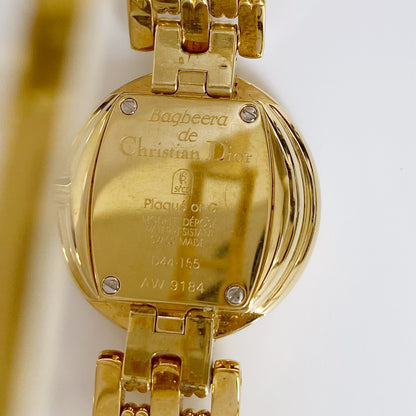 Dior 1990s Bagheera Gold Plated Round Watch