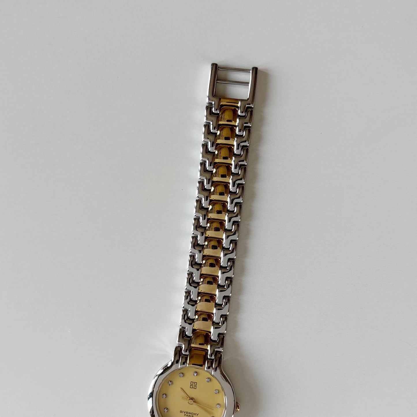 Givenchy 1990s Round Dial Two Tone Watch