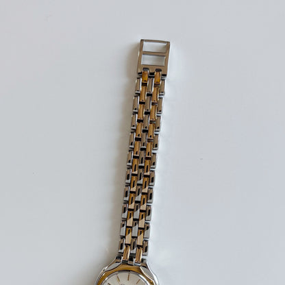 Dior 1990s Date Round Dial Two Tone Watch